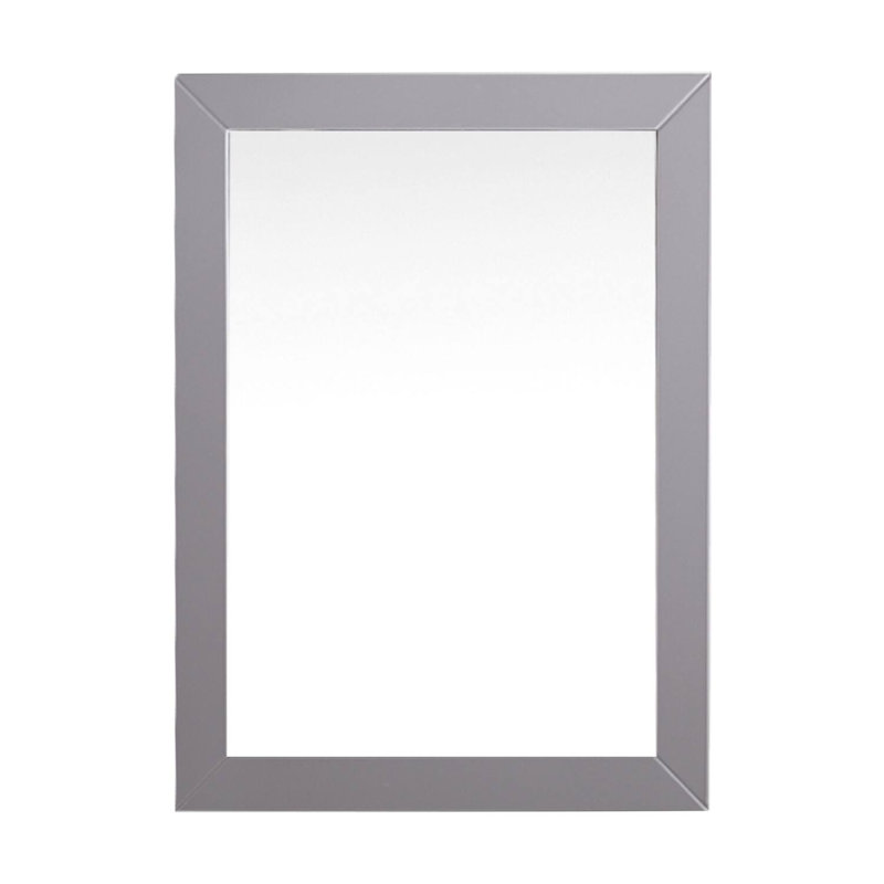 Neile Solid Wood Wall Mirror, Gray