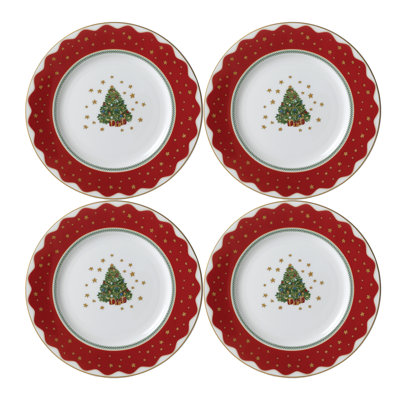 4 Piece Handmade Bone China Dinnerware Set - Service for 4