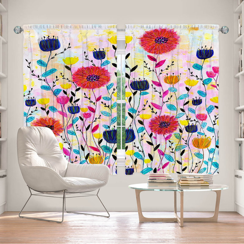 Elita Room Darkening Curtain Pair, 40" W x 61" L