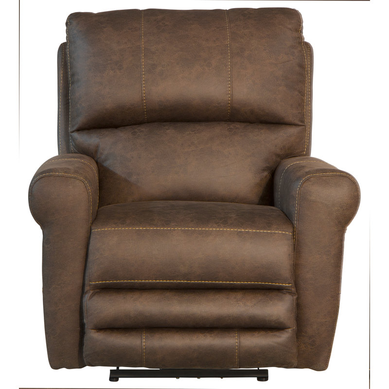 Fauteuil inclinable standard de 38 po de large Maddie, Brun, Électrique