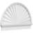 Half Round Sunburst Architectural Grade PVC Combination Pediment-41851215