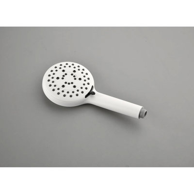 Elegant Shower Implement With Head, Slide Bar - White, Brass White System Construction: Hand Shower, Bar, Bodysprays, Arm, Hose, Valve Trim, Handles