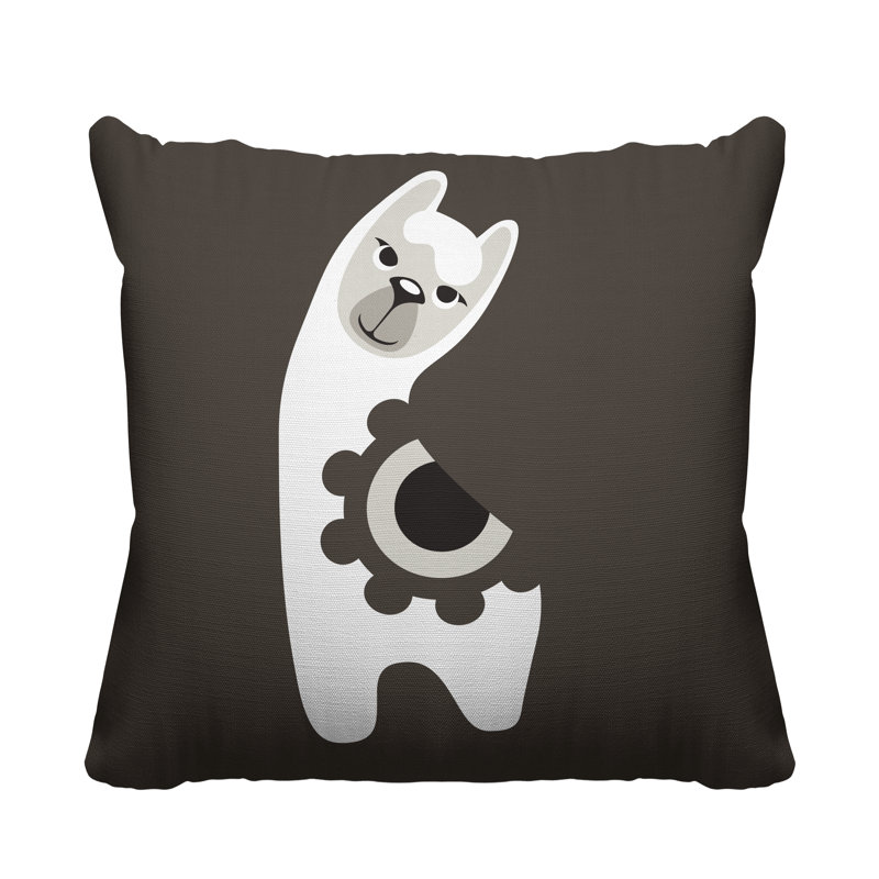 Coussin Inkie, 17 po x 17 po, Taupe, Carré