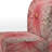 Vintage Ethereal Pink Retro Flower II - Upholstered Mid-Century Modern Slipper Chair, Pink Accent Chair