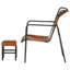 Upholstered Accent Chair with Footstool