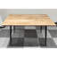 Table de cuisine en bois avec pieds en métal noir, sièges 4, bureau, table de salle à manger, bois imperméable, stable et facile à nettoyer convenant à la cuisine, à la pièce, au bureau, aux égratignures