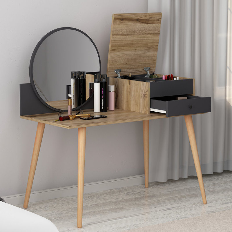 Adelbert Dressing Table, Anthracite Walnut