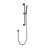1-Spray Round High Pressure Handheld Shower With 27.5 In. Wall Bar In Matte Black