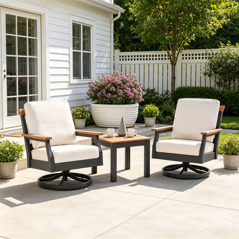 3-Piece Outdoor Conversation Set with Cushions