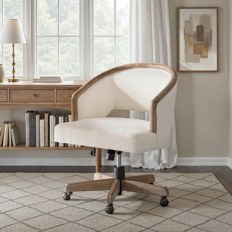 Chaise de bureau Ackeron Faithe, Ivoire ivoire