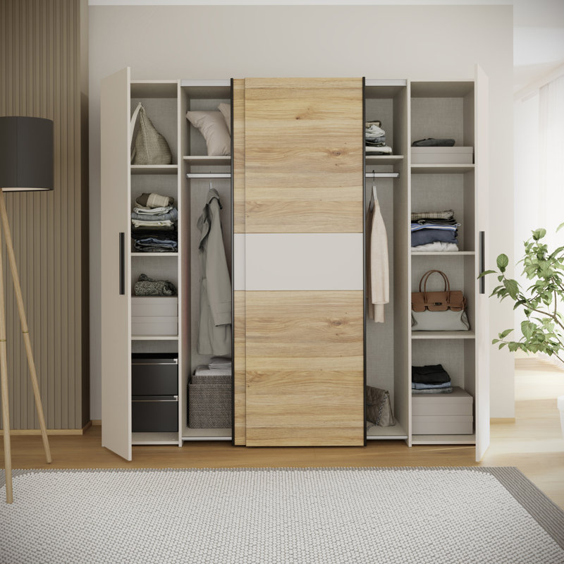 Koran 4 Door Wardrobe, Natural/Beige