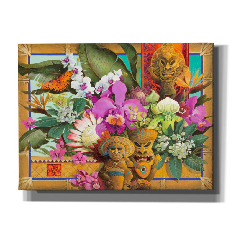 «Jungle Red» par David Galchutt, art mural sur toile, H 12 po x l 16 po x P 0,75 po