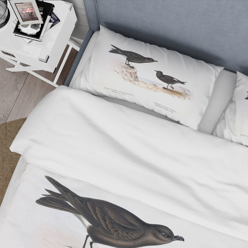 Ensemble de housse de couette traditionnel Vintage Bird Of Europe III - microfibre de polyester