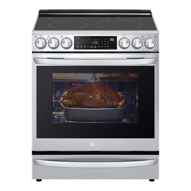 LG 6.3 cu. ft. Smart Slide-in Electric, Black/Silver