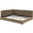 Comfortable Queen Bed Frame With Velvet Upholstery, Brown, For Bedroom And Living Area Daybed, Upholstered, Room