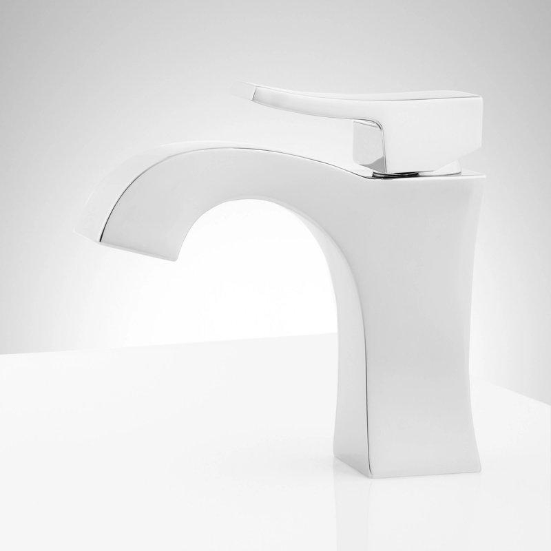 Vilamonte 1.2 GPM Single Hole Bathroom Faucet with Metal Lever Handle and Pop-Up Drain Assembly, Chrome