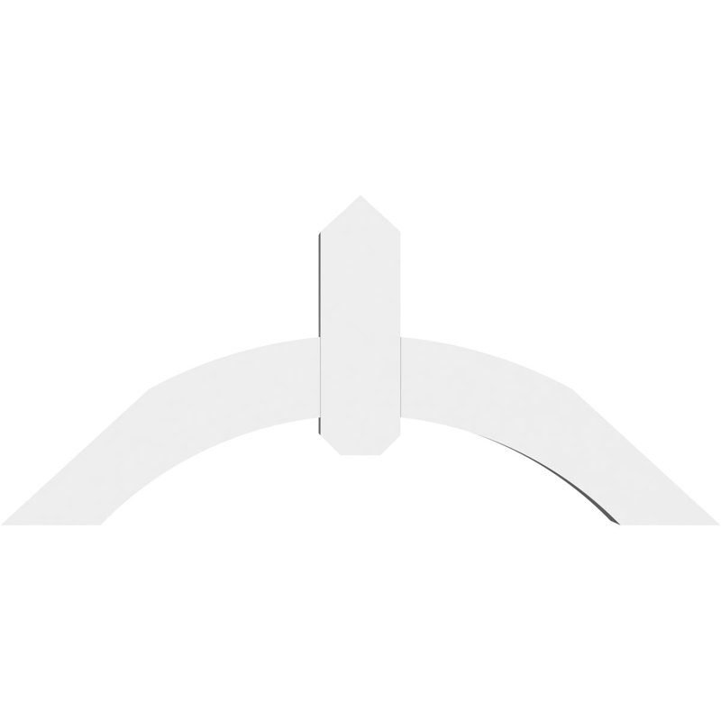 Support pour pignon en PVC Archdale, H 16,5 po x l 36 po (pas: 11/12), P 4 po x F 4 po
