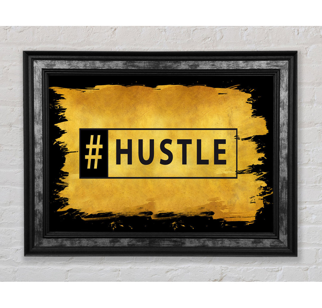 Hashtag Hustle - Einzelne Bilderrahmen Kunstdrucke