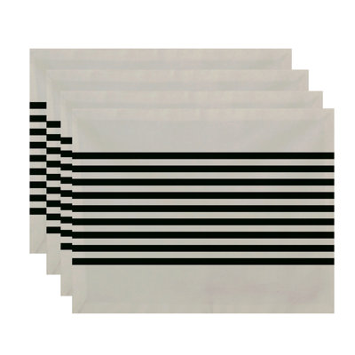 Polyester Striped Rectangle Placemat