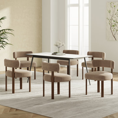 Upholstered Solid Wood Dining Chair Side Chair