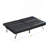 Wood Frame, Stainless Leg, Futon, Sofa Bed Black Pvc