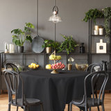 Faux Linen Solid Color Tablecloth