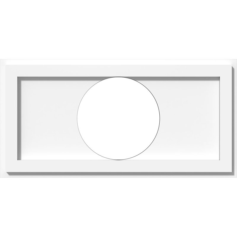 20"W x 10"H x 7"ID x 7"C x 1"P Rectangle Architectural Grade PVC Contemporary Ceiling Medallion, 1" H x 20" W x 10" D