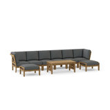 Natsepa Outdoor 10 - Piece Teak Conversation Set