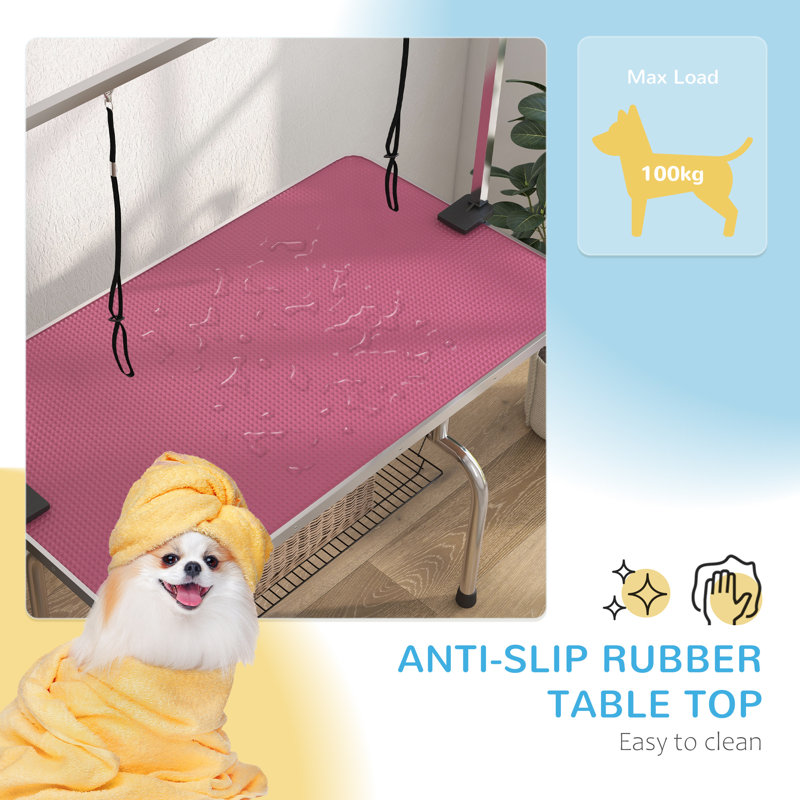 170cm H x 107cm W x 60cm D Adjustable Folding Grooming Table