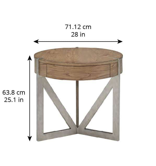 Ayla End Table With Storage, Brown