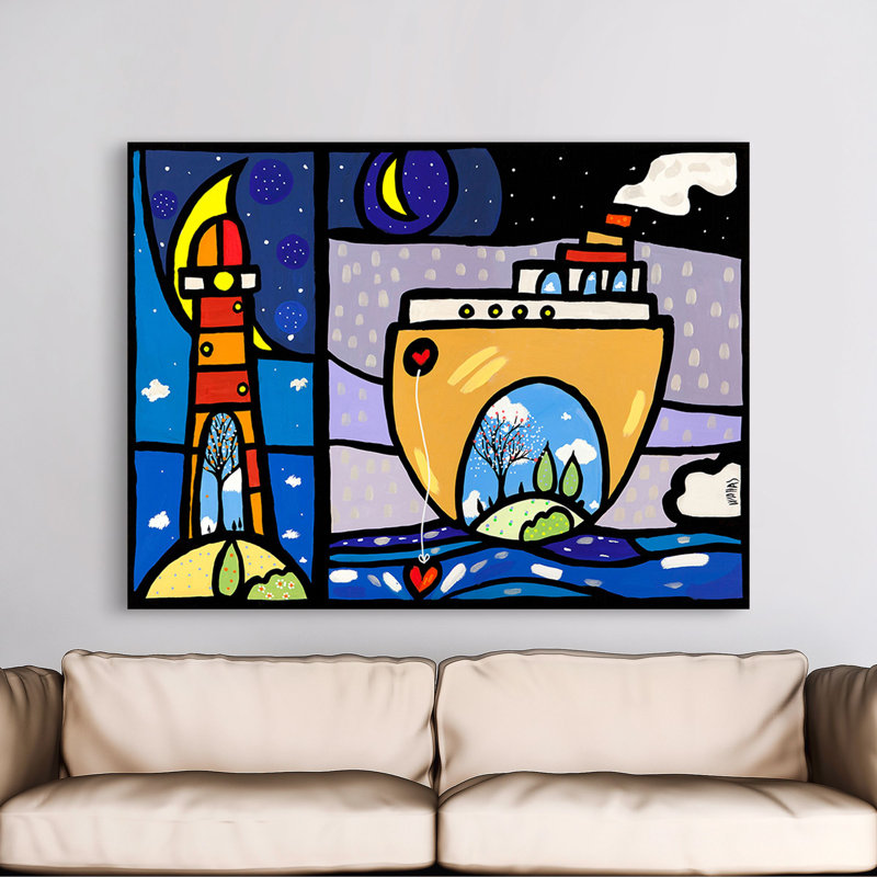 Inside And New Ark by Wallas - Wrapped Canvas Art Prints, 50cm H x 70cm W x 4cm D