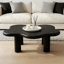 Cloud-Shaped Coffee Table with 4 Round Legs – Black-129593504