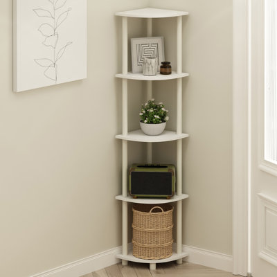 Furinno Turn-N-Tube Corner Display Rack Multipurpose Shelving Unit