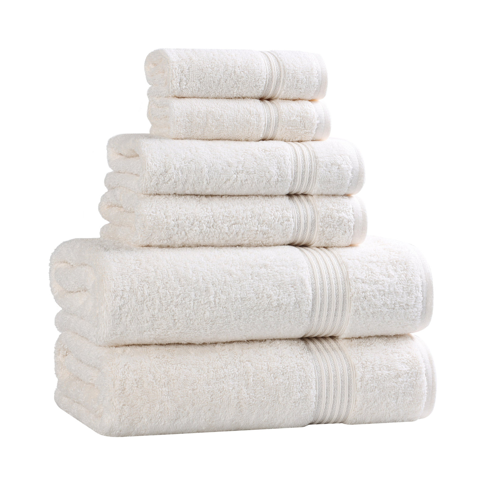 Oleg 6-Piece Egyptian Cotton Towel Set, Ivory