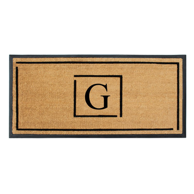 Amaranthe Hand-Crafted Rubber Coir 48" x 24" Non-Slip Outdoor Door Mat