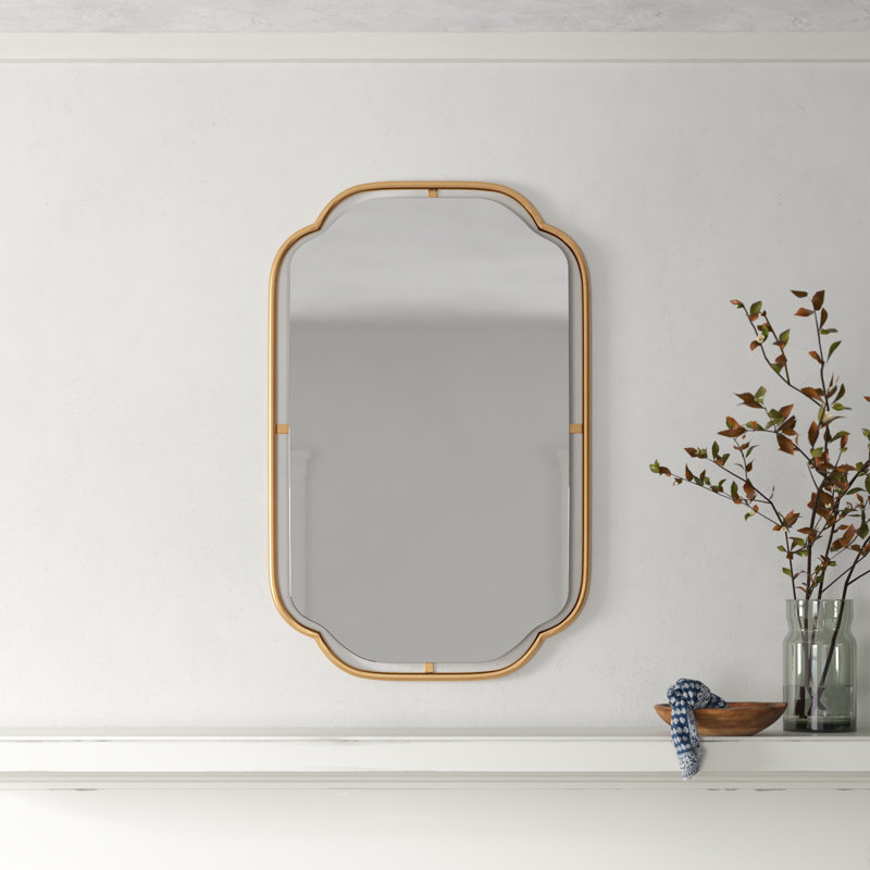 Moors Modern & Contemporary Accent Mirror, Matte Black, 34" H x 22.25" W