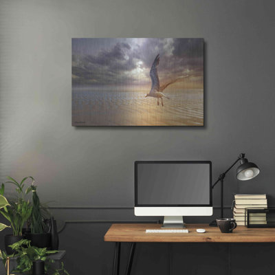 «Soft Sunrise on the Beach 5» par Carlos Casamayor, art mural en métal, 36 po x 24 po