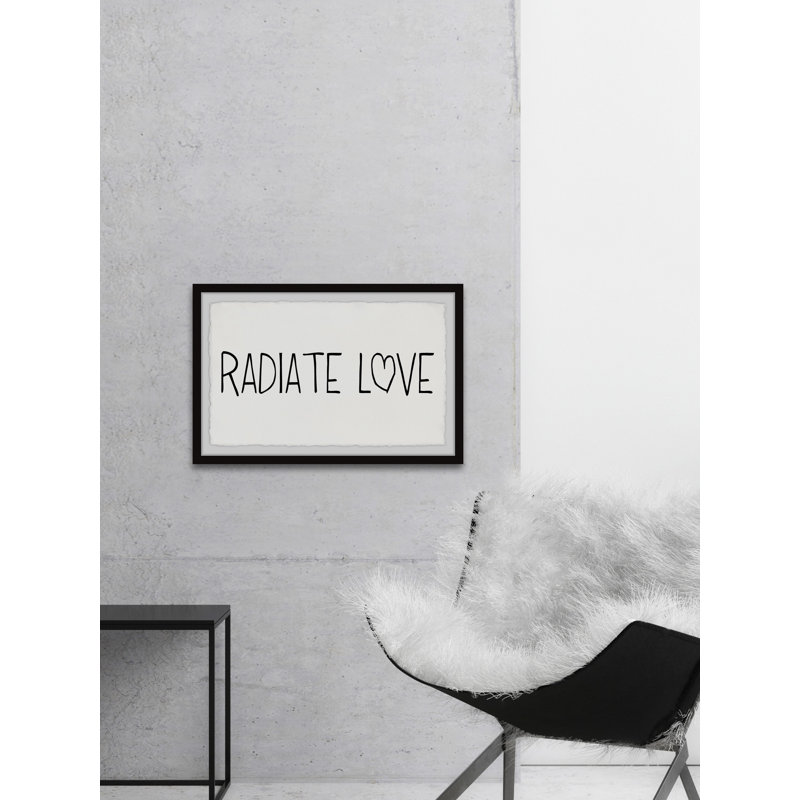 Just Radiate Love - Single Picture Frame Print, 61cm H x 91cm W x 3.81cm D