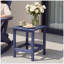 Table de bout extérieure Adirondack, table de bout de patio en PEHD, bleu marine