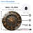 Vintage Bronze Wall Clock with Roman Numerals Art - 12'' Modern Glass Wall Clock