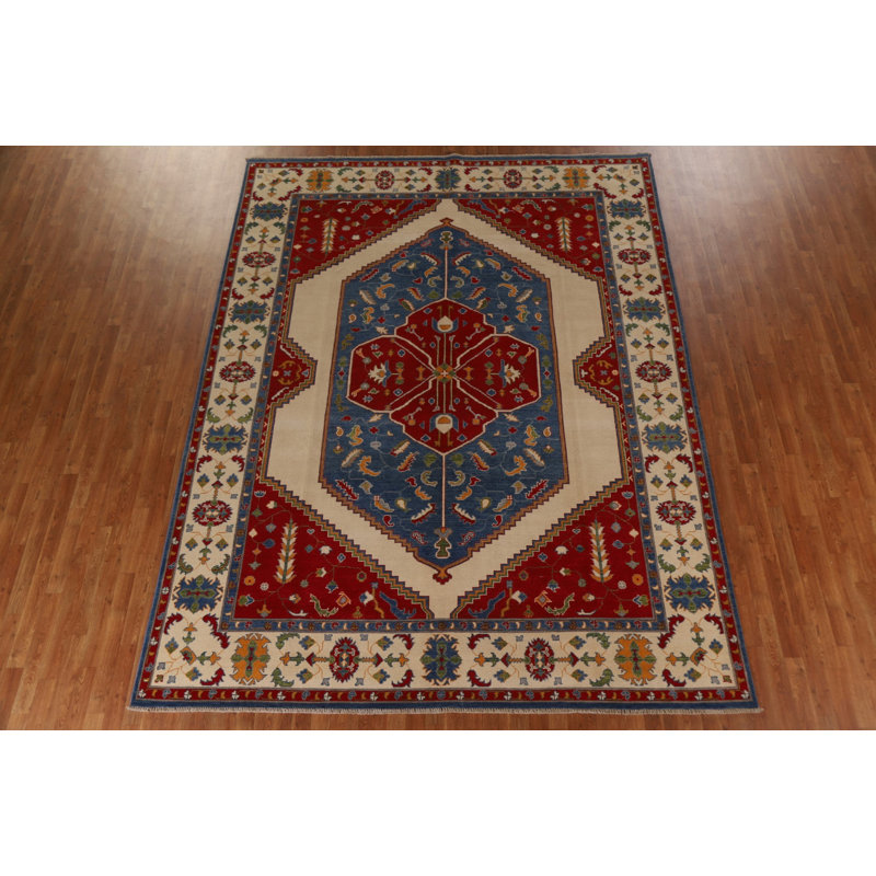 Tapis ivoire Kazak 9 x 12