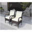Chaises de salle à manger 2 pièces avec coussins Liberatore (coussin beige)
