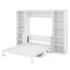 Lit escamotable double avec bureau et bibliothèque-939268453