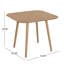Table de salle à manger moderne en bois massif, finition frêne clair, charme Mid-Century pour la maison