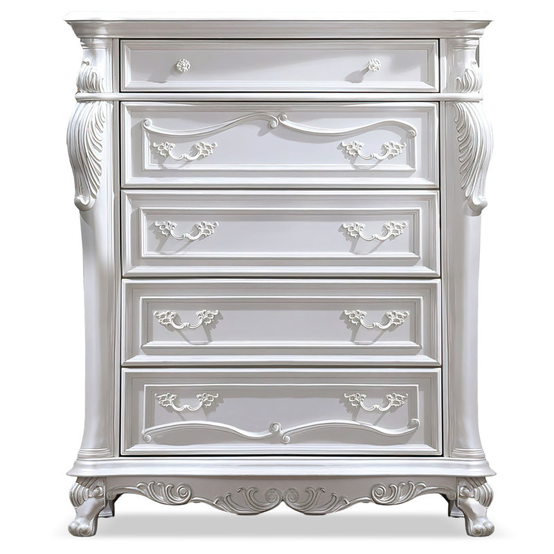Congresbury 5-Drawer Chest, White