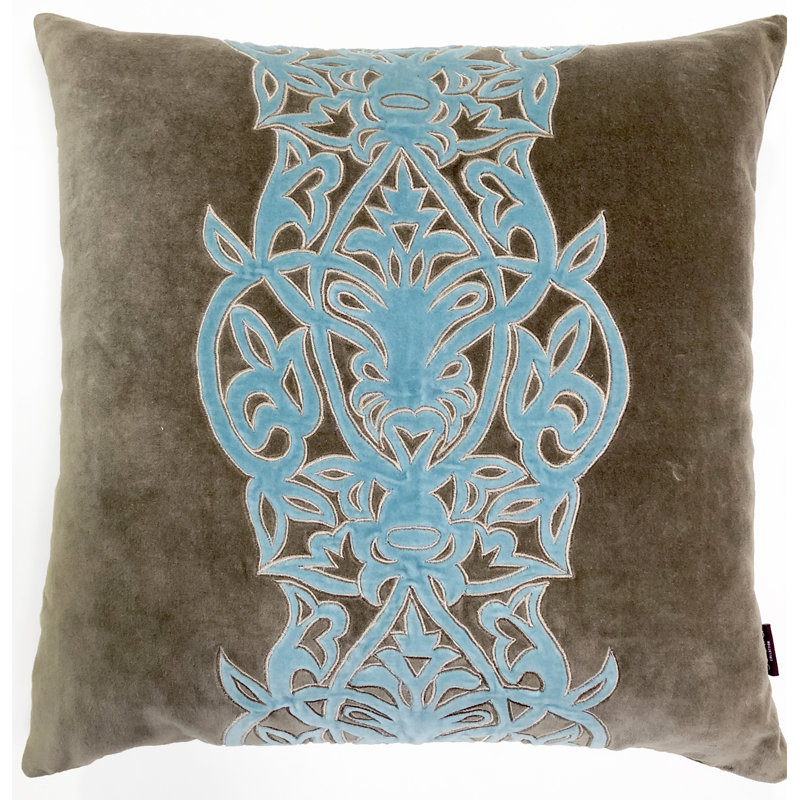 Embroidered Cotton Throw Pillow