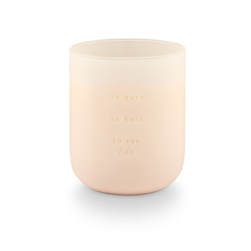 White Coconut Milk Mango Scented Bridal Candle
