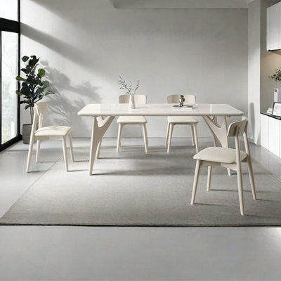 Nordic simple rectangular dining table set