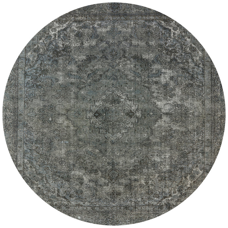 Tapis oriental gris Shellie, Rond 6 pi
