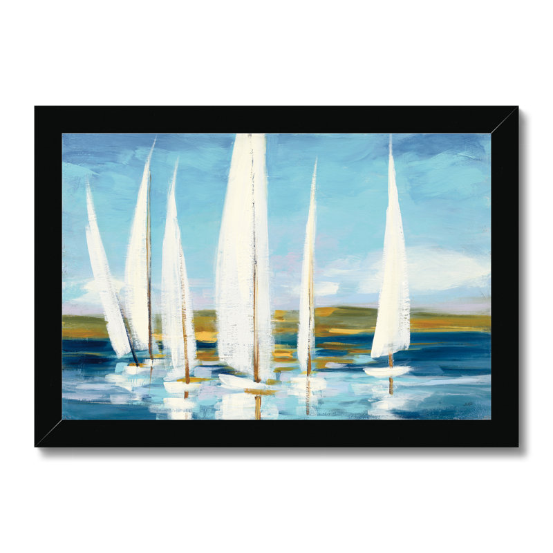 Horizon by Julia Purinton - Painting, Black Framed Paper Print, 24cm H x 34cm W